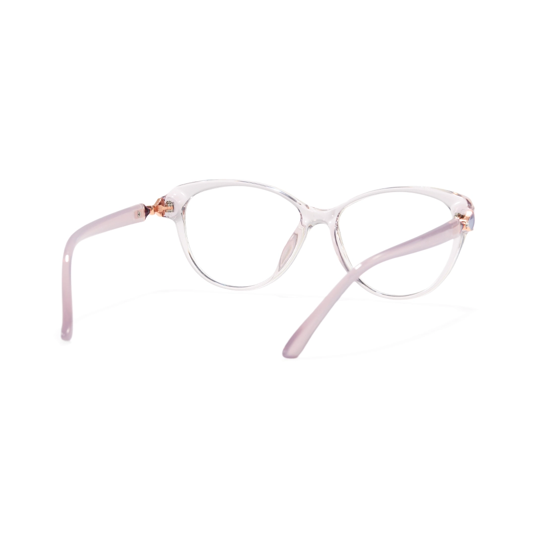 Back view of Delyth cat eye tr90 eyeglasses CR0302509 in purple